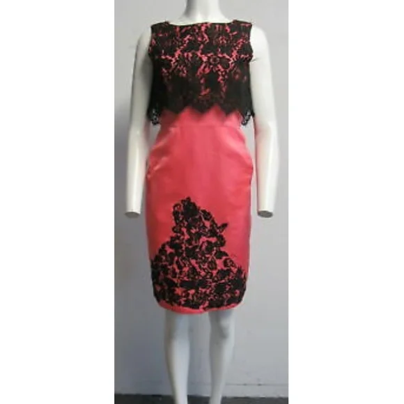 ERDEM | Dresses | Erdem Hot Pink Silk Blend Dress With Black Lace Overlay And Embroidery Sz 8 | Poshmark ERDEM | Dresses | Erdem Hot Pink Silk Blend Dress With Black Lace Overlay And Embroidery Sz 8 | Poshmark